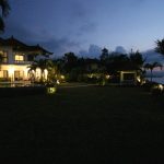 villa at night time